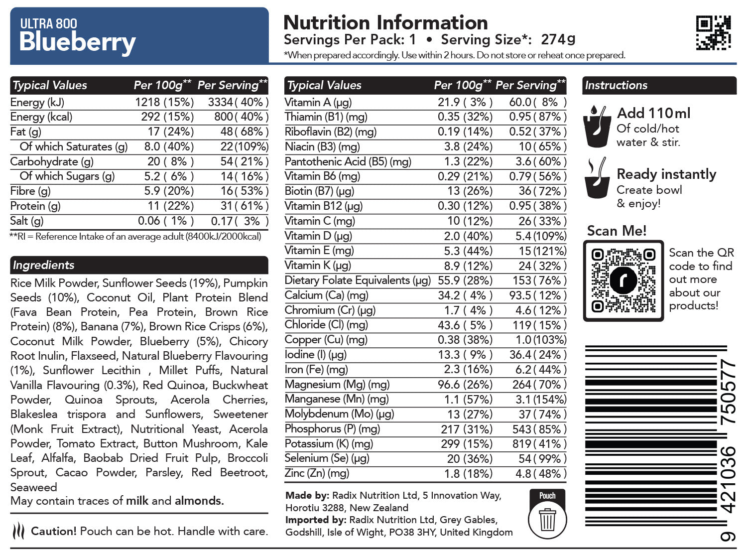 Ultra Breakfast - Blueberry