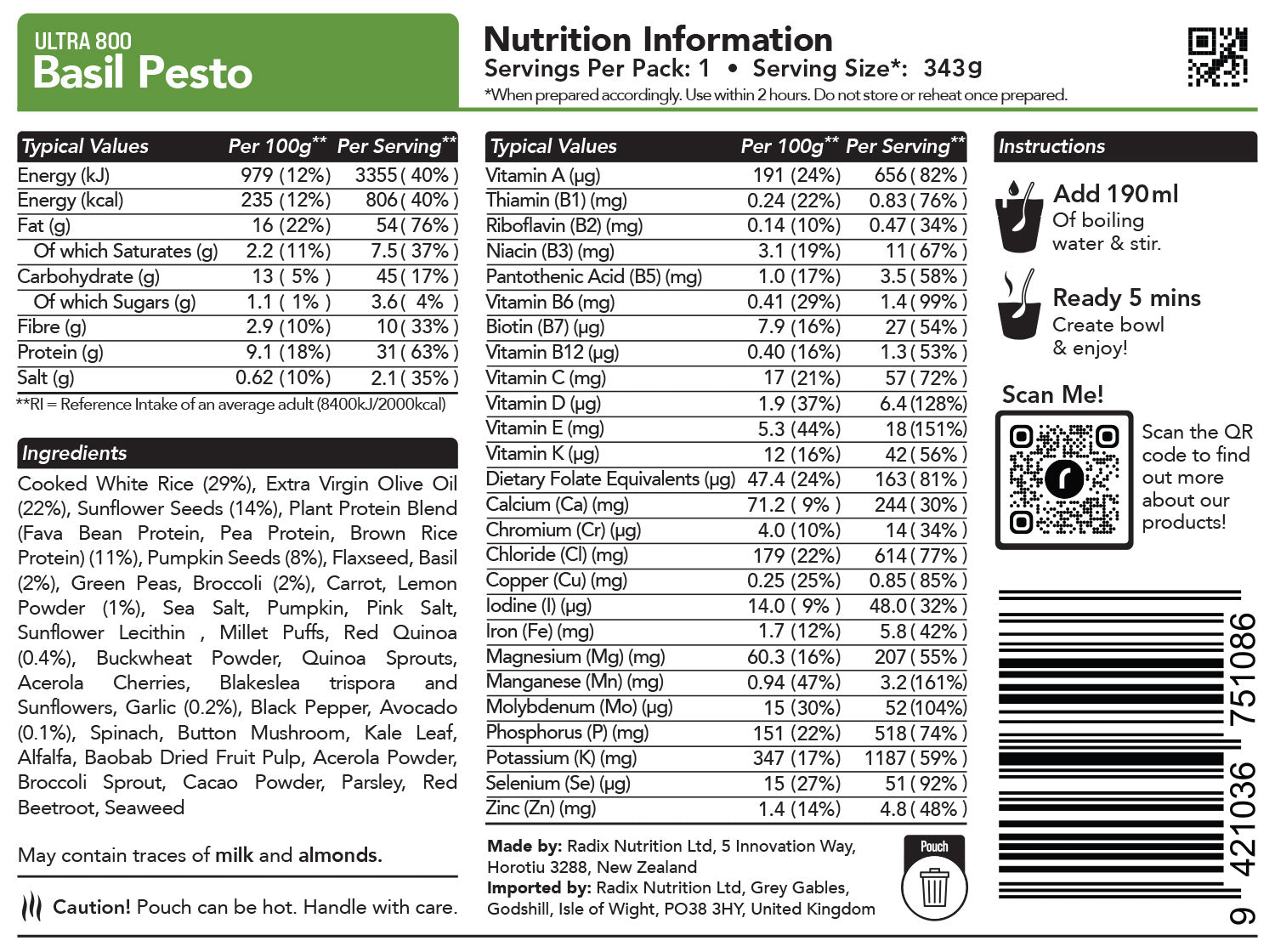 Ultra Meal - Basil Pesto
